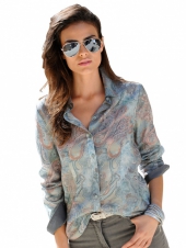 Блузка женская с рисунком пейсли, Alba Moda Green