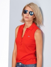 Футболка-поло женская без рукавов, Lacoste