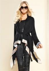 Асимметричный вязаный жакет женский на поясе, APART Асимметричный вязаный жакет женский на поясе, APART