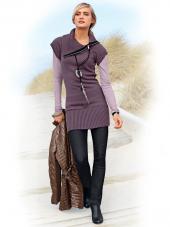 Длинный пуловер женский с коротким рукавом со склада в Москве