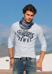 Мужская футболка с длинными рукавами, Hilfiger Denim Мужская футболка с длинными рукавами, Hilfiger Denim