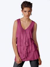 Женский длинный топ с воланами, Alba Moda