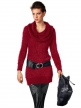 Женский длинный мохнатый пуловер, Alba Moda