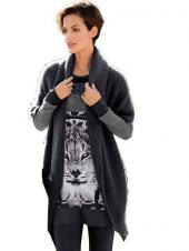 Женский длинный вязаный жакет, Alba Moda