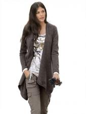 Женский длинный вязаный жакет, Alba Moda