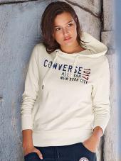 Женская толстовка с капюшоном, CONVERSE Женская толстовка с капюшоном, CONVERSE