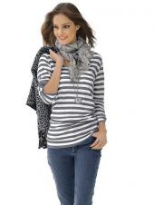 Женская длинная кофта в полоску, Alba Moda