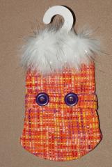 Пальто для собаки с мехом