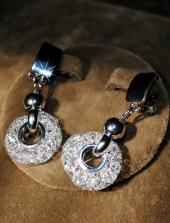 Серьги подвески со стразами