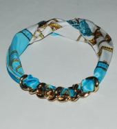 Декоративный шарф-украшение с цепью