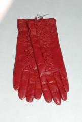 Перчатки женские кожаные