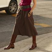 Юбка-миди женская на широком поясе, 3Suisses со склада в Москве Юбка-миди женская на широком поясе, 3Suisses со склада в Москве