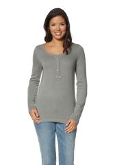 Пуловер женский с небольшой планкой на пуговицах, со склада в Москве