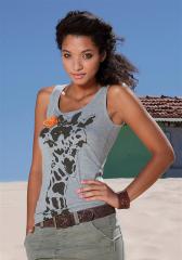Топ женский с принтом и аппликацией, AJC