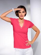 Футболка женская с V-образным вырезом, Lacoste