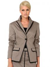 Блейзер женский с контрастными кантами, Alba Moda