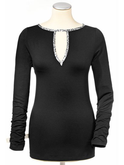 Кофта женская с леопардовой окантовкой, Alba Moda
