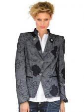 Блейзер женский с контрастной вышивкой, Alba Moda 