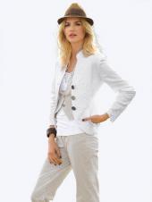 Блейзер женский с цветочной вязаной аппликацией, со склада в Москве