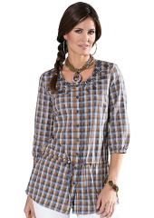 Блузка женская в клетку, ALESSA W. COLLECTION Блузка женская в клетку, ALESSA W. COLLECTION