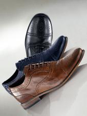 Ботинки мужские из натуральной кожи с перфорацией, со склада в Москве