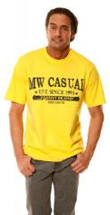 Футболка мужская с короткими рукавами (цвета: Желтый, Антрацитовый), Man's World Casual Футболка мужская с короткими рукавами (цвета: Желтый, Антрацитовый), Man's World Casual