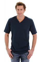 Футболка мужская с V-образным вырезом (цвета: Желтый, Бирюзовый, Морской), Man's World Casual Футболка мужская с V-образным вырезом (цвета: Желтый, Бирюзовый, Морской), Man's World Casual