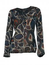 Блузка женская с графичным принтом, со склада в Москве