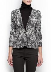 Блейзер женский из джерси с принтом, MANGO со склада в Москве