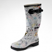Сапоги женские резиновые с рисунком