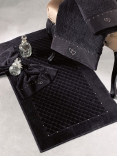 Коврик прикроватный с жаккардовым рисунком и стразами, Softcotton